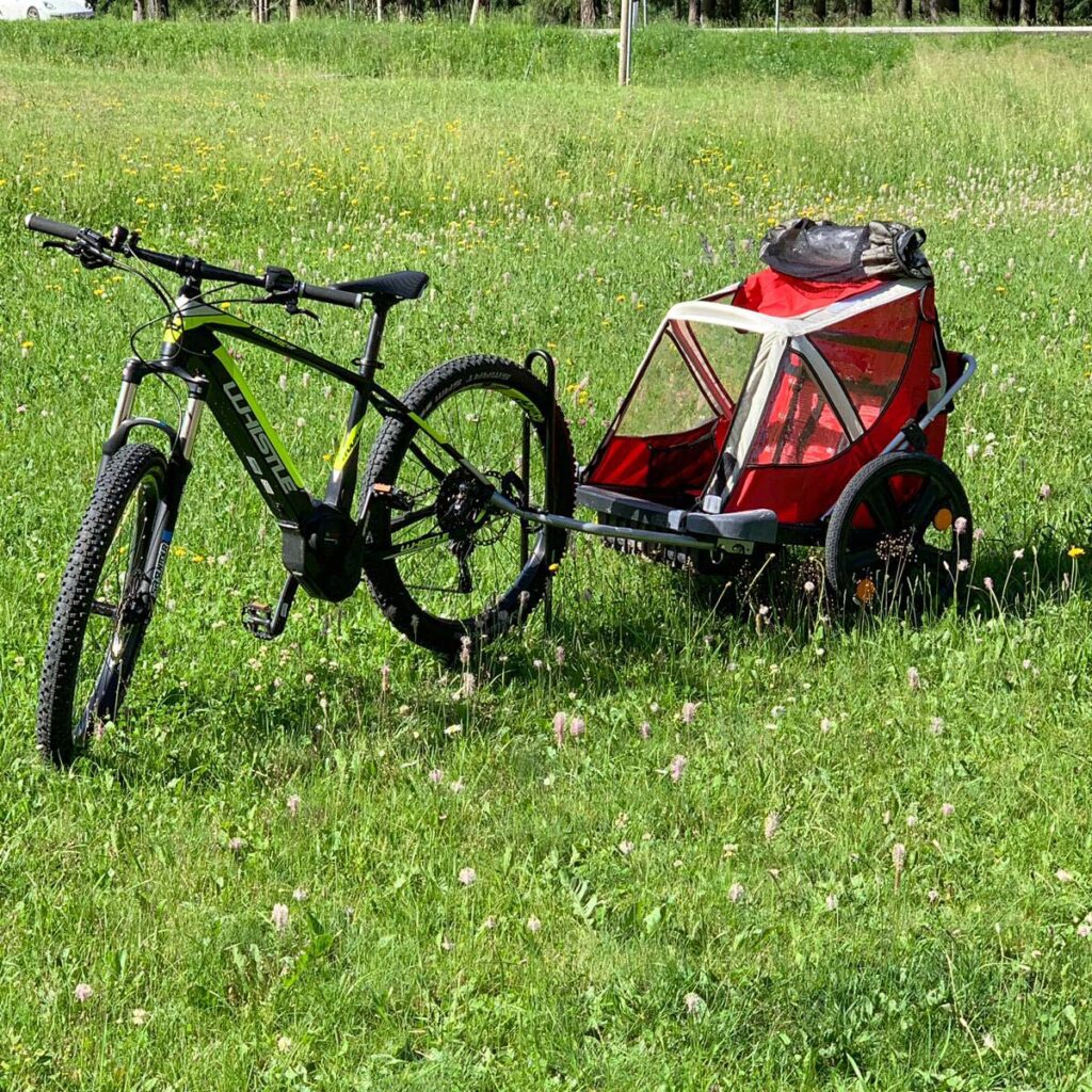 carrello bambini per bici muscolare